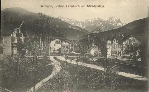 Jenbach Bad Feilnbach Station Feilnbach am Wendelstein Bayerische Alpen Kat. Bad Feilnbach