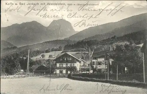 Bad Feilnbach Kurhaus Kaffe und Bad Jenbach mit Blick zum Wendelstein Bayerische Alpen Kat. Bad Feilnbach