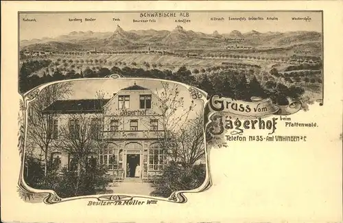 wx64438 Vaihingen Stuttgart Pfaffenwald Schwaebische Alb Gasthaus Jaegerhof Kategorie. Stuttgart Alte Ansichtskarten