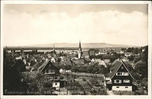 Emmendingen Panorama Blick nach dem Kaiserstuhl Kat. Emmendingen