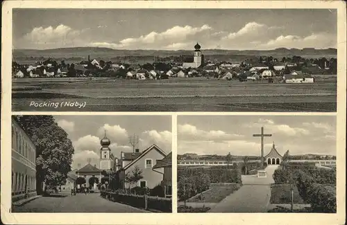 Pocking Pfarrkirche Friedhof Kreuz Kat. Pocking