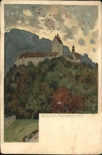 Aschau Chiemgau Schloss Hohenaschau Kuenstlerkarte Kat. Aschau i.Chiemgau