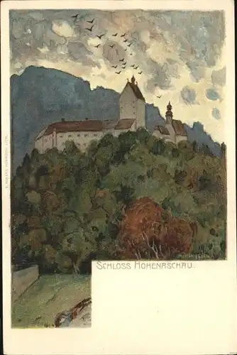 Aschau Chiemgau Schloss Hohenaschau Kuenstlerkarte Kat. Aschau i.Chiemgau