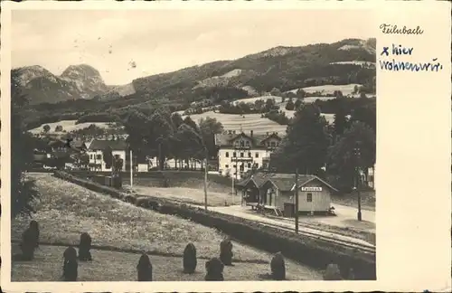 Bad Feilnbach Teilansicht mit Wendelstein Bayerische Alpen Kat. Bad Feilnbach