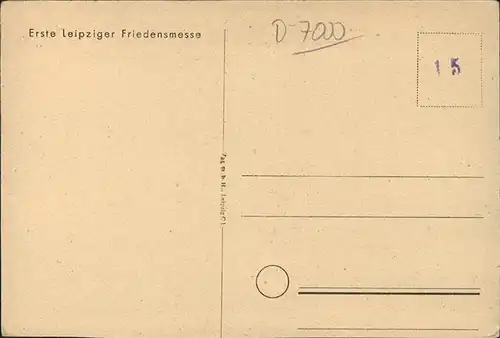 Leipzig Leipziger Friedensmesse Polizistin regelt den Verkehr Kuenstlerkarte Kat. Leipzig