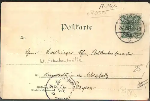 Leipzig Reichsgericht Ludwig Hoffmann Erbauer Pferdekutsche Kat. Leipzig