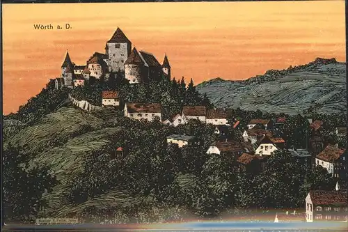Woerth Donau Schloss Kuenstlerkarte Kat. Woerth a.d.Donau