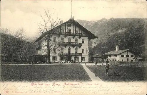 Hohenaschau Chiemgau Gasthof zur Burg Kat. Aschau i.Chiemgau