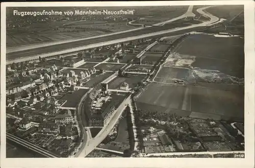 Neuostheim Fliegeraufnahme Kat. Mannheim