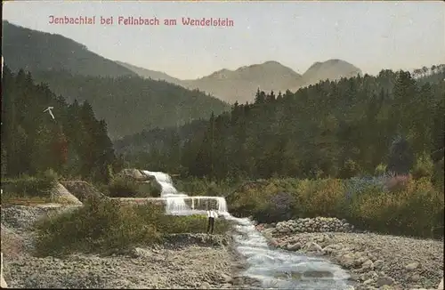 Bad Feilnbach Jenbachtal mit Blick zum Wendelstein Wasserfall Kat. Bad Feilnbach