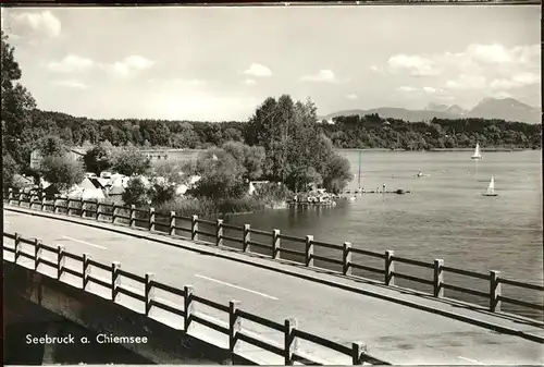 Seebruck Chiemsee Panorama Kat. Seeon Seebruck