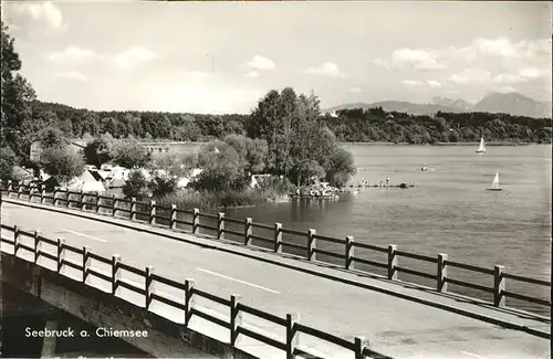 Seebruck Chiemsee Panorama Kat. Seeon Seebruck