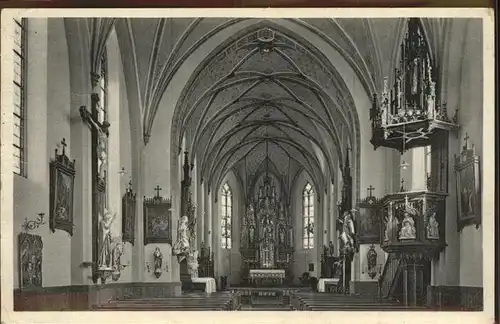 Peterskirchen Oberbayern Pfarrkirche Inneres Altar Kat. Tacherting
