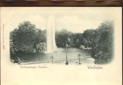 Wiesbaden Kurhausanlagen Fontaine Kat. Wiesbaden