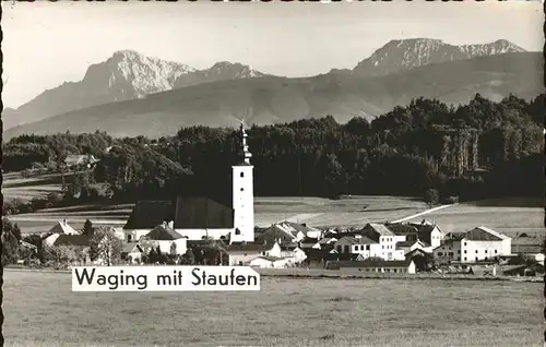 Waging See Panorama mit Staufen Chiemgauer Alpen Kat. Waging a.See