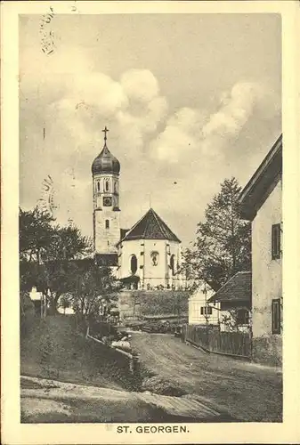 St Georgen Chiemgau Partie an der Kirche Kat. Traunreut