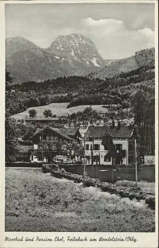 Bad Feilnbach Moorbad und Pension Ehrl Blick zum Wendelstein Bayerische Alpen Kat. Bad Feilnbach