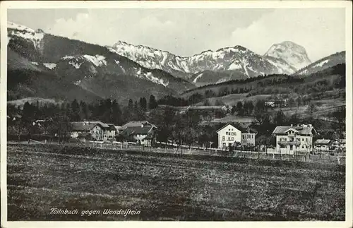 Bad Feilnbach Partie am Ortsrand mit Blick zum Wendelstein Bayerische Alpen Kat. Bad Feilnbach