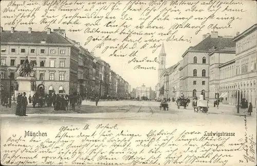 Muenchen Ludwigstrasse Denkmal Kat. Muenchen