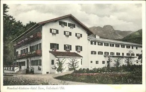 Bad Feilnbach Moorbad Kurhotel Diem mit Blick zum Wendelstein Bayerische Alpen Kat. Bad Feilnbach