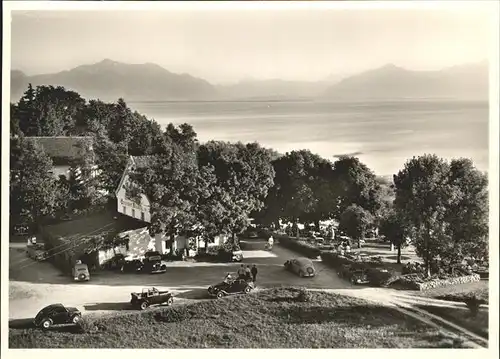 Arlaching Seegasthof Strandbad mit Alpenblick Kat. Chieming