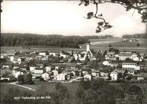 Tacherting Teilansicht mit Kirche Kat. Tacherting