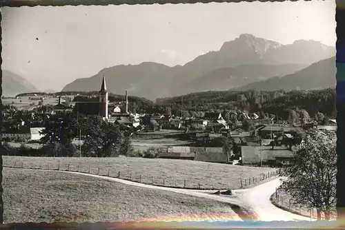 Teisendorf Oberbayern Ortsansicht mit Alpenblick Kat. Teisendorf