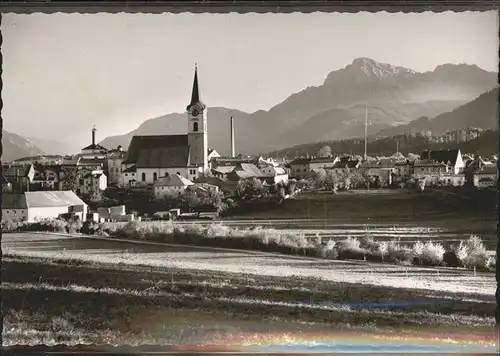 Teisendorf Oberbayern Ortsansicht mit Alpenblick Kat. Teisendorf