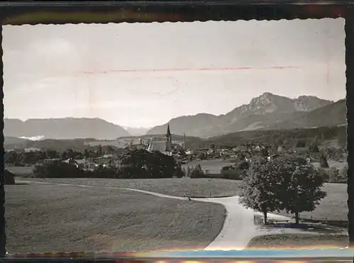 Teisendorf Oberbayern Panorama mit Alpenblick Kat. Teisendorf