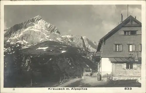 Kreuzeckhaus Kreuzeck mit Alpspitze Kat. Garmisch Partenkirchen