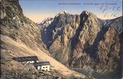 Garmisch Partenkirchen Knorr Huette gegen Hochwanner Kat. Garmisch Partenkirchen