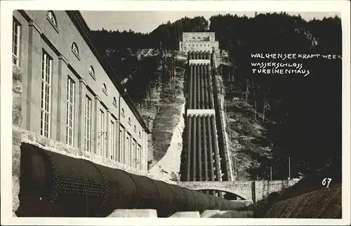 Walchensee Wasserschloss Kraftwerk Turbinenhaus Kat. Kochel a.See