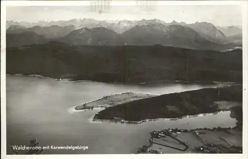 Walchensee Der Walchensee mit Karwendelgebirge Kat. Kochel a.See