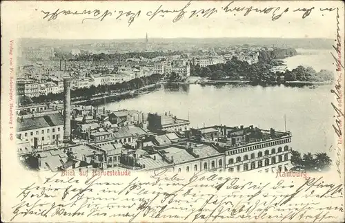 Hamburg Blick auf Harvesthude Kat. Hamburg