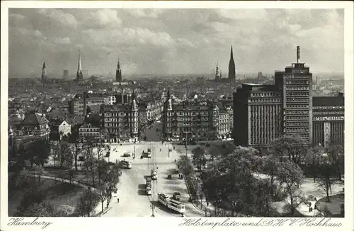 Hamburg Holstenplatz und DKV Hochhaus Kat. Hamburg