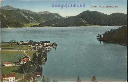 Walchensee Partie am Walchensee Stempel auf AK Kat. Kochel a.See