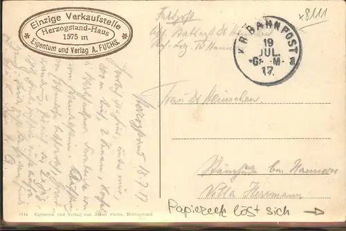 Herzogstandhaus mit Martinskopf und Herzogstand Kat. Kochel a.See