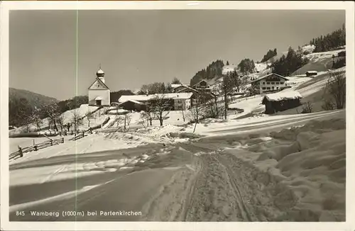 Wamberg Garmisch Partenkirchen Ortsansicht mit Kapelle Kat. Garmisch Partenkirchen