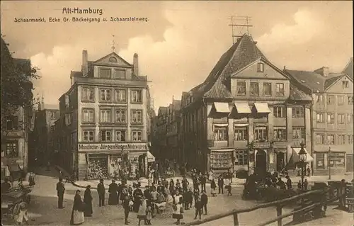Hamburg Schaarmarkt Ecke Gr Baeckergang und Schaarsteinweg Kat. Hamburg