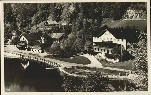 Urfeld Walchensee Hotel Post und Jaeger am See Kat. Kochel a.See