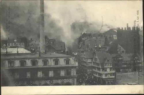 Hamburg Brand der Michaelskirche 1906 Kat. Hamburg