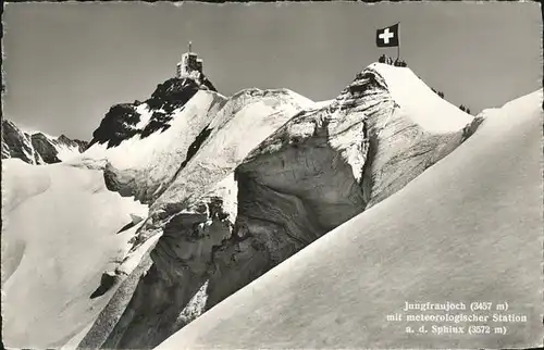 Jungfraujoch meteorologische Station an der Sphinx Feldpost Kat. Jungfrau