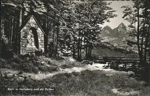 Seelisberg UR Madonna mit Kind Blick zu den Mythen / Seelisberg /Bz. Uri