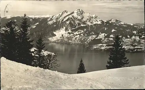 Rigi Kaltbad Blick auf Pilatus Vierwaldstaettersee Kat. Rigi Kaltbad