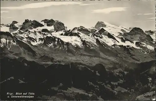 Rigi Kaltbad Blick auf Titlis und Unterwaldneralpen Kat. Rigi Kaltbad