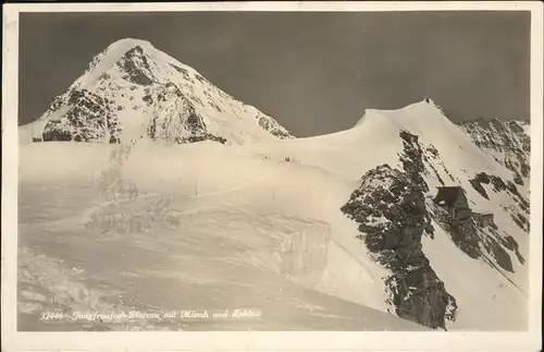 Jungfraujoch Plateau mit Moench und Sphinx Kat. Jungfrau