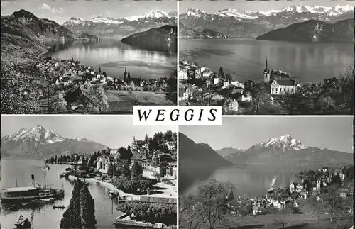 Weggis LU Panorama Vierwaldstaettersee Kat. Weggis