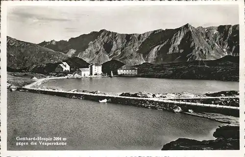 Andermatt Gotthard Hospiz gegen Vesperokette Stausee Kat. Andermatt