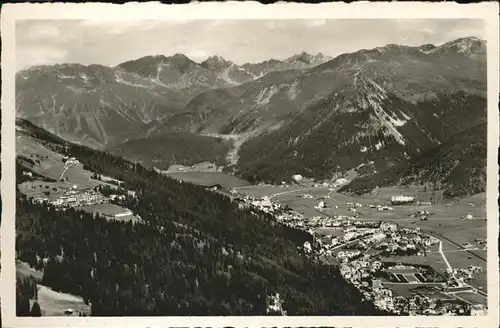 Davos GR Panorama Blick gegen Seehorn Raetikon Schatzalp Kat. Davos