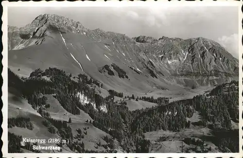 Schwarzsee Sense Panorama mit Kaiseregg Kat. Schwarzsee